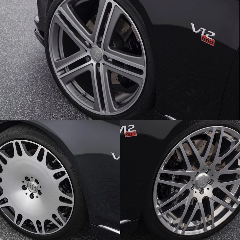 Độ mâm Maybach kiểu Brabus đa chấu màu bạc mạnh mẽ thể thao