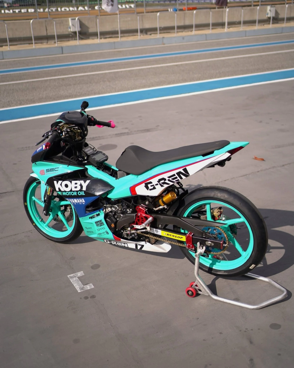 Exciter 150 độ mâm-018 5 chấu màu tím nổi bật phong cách touring