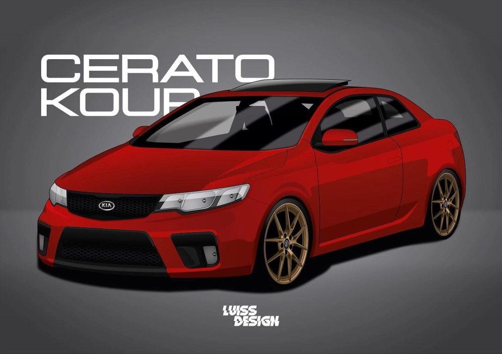 Bản vẽ xe Kia K3 độ mâm màu đồng đa chấu kiểu dáng đầy cuốn hút