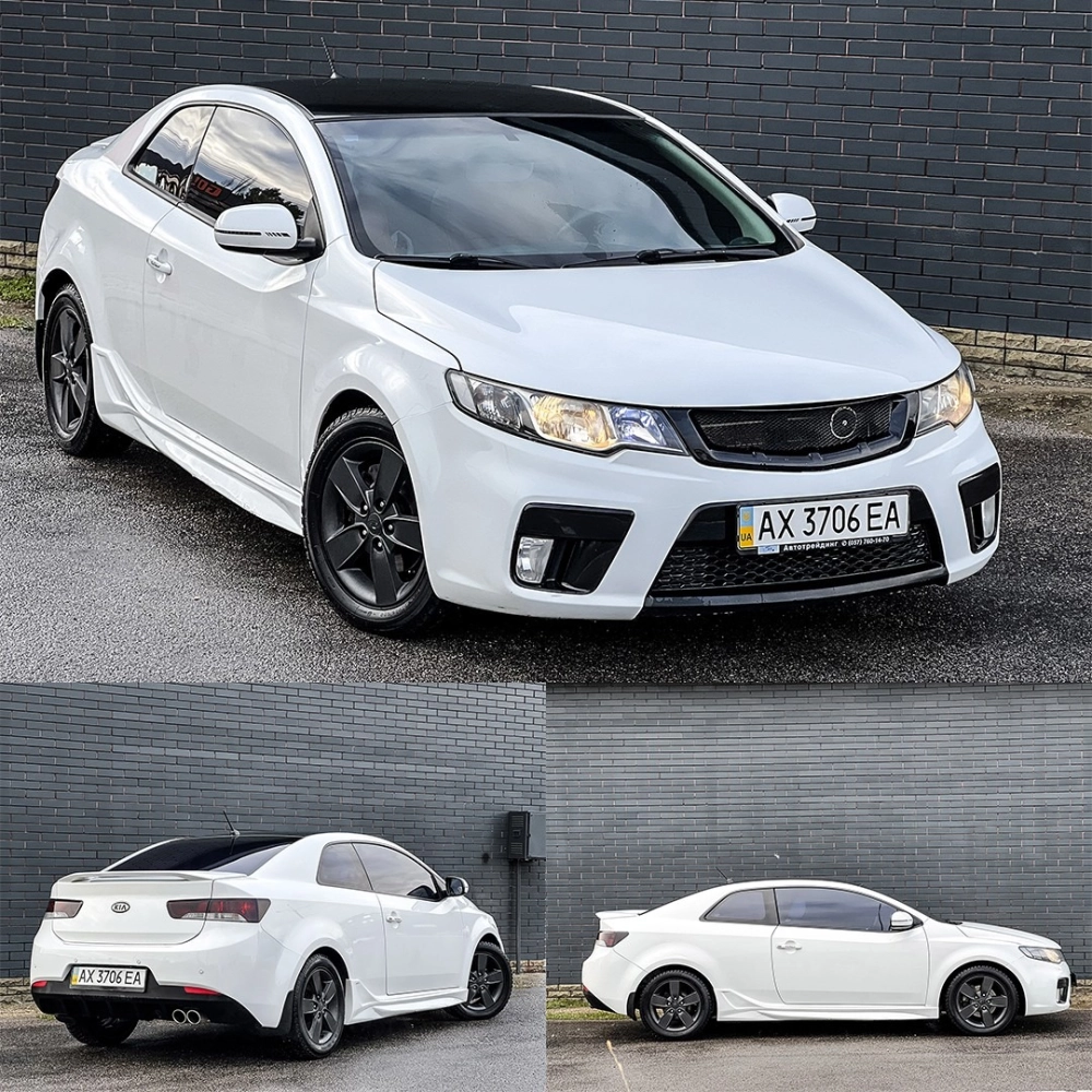 Xe Kia K3 độ mâm 5 chấu đơn màu đen tuyền trên nền sơn trắng