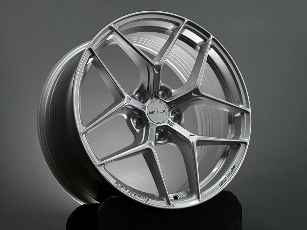 Mâm CNC 19 inch màu bạc thiết kế 5 chấu kép thanh lịch xe sang