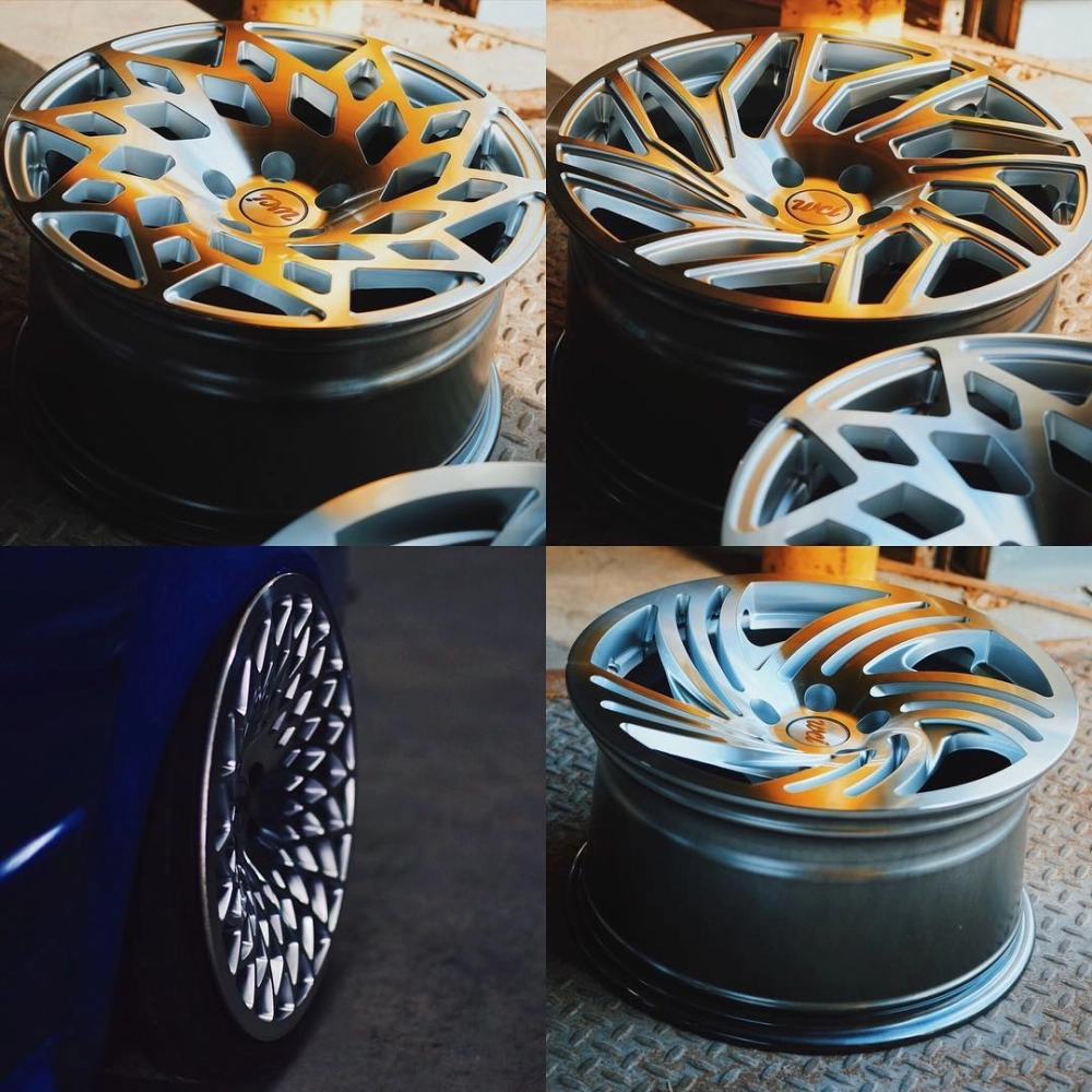 Mâm đúc thiết kế nan xoắn độc đáo phay bóng hai màu sắc sảo