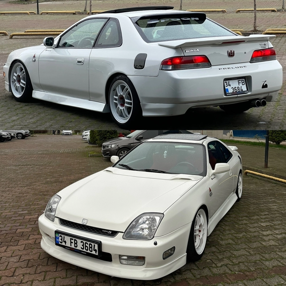 Xe Honda Prelude trắng độ mâm Enkei trắng đồng bộ đẹp mắt