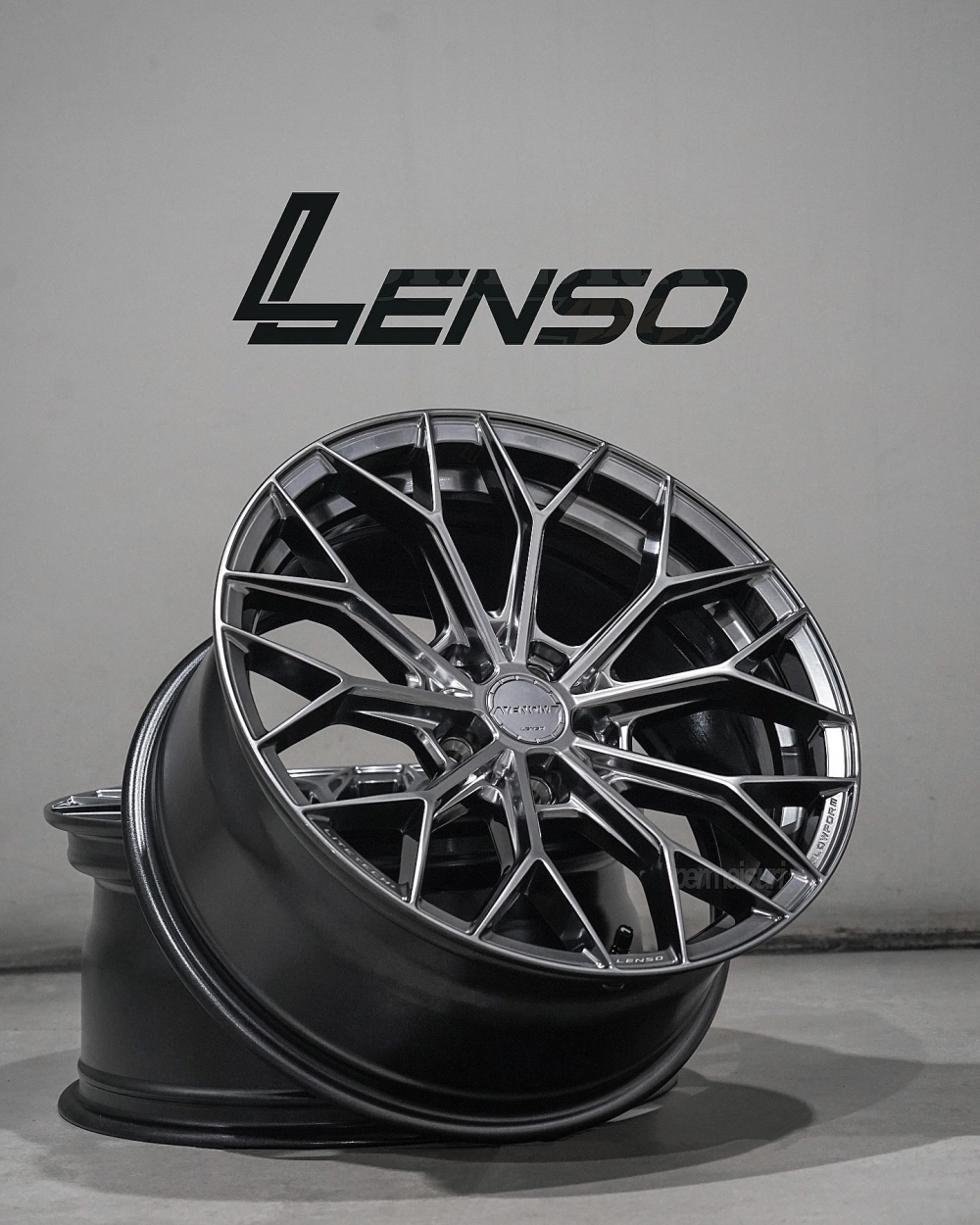 Mẫu mâm Lenso Venom màu titan thiết kế nan hoa phức tạp đẹp