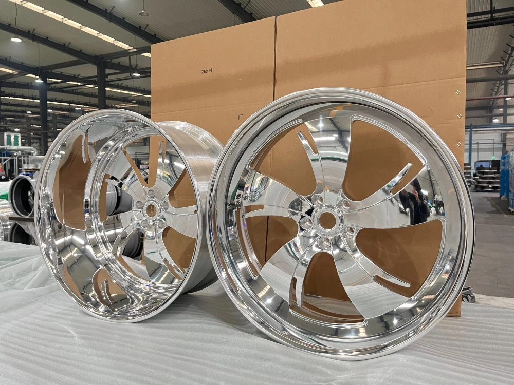 Cặp mâm lồi 5 chấu mạ chrome sáng bóng cho xe độ chất