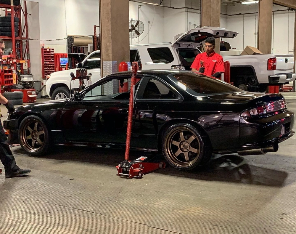 Nissan Silvia độ mâm TE37 màu đồng huyền thoại xe drift Nhật