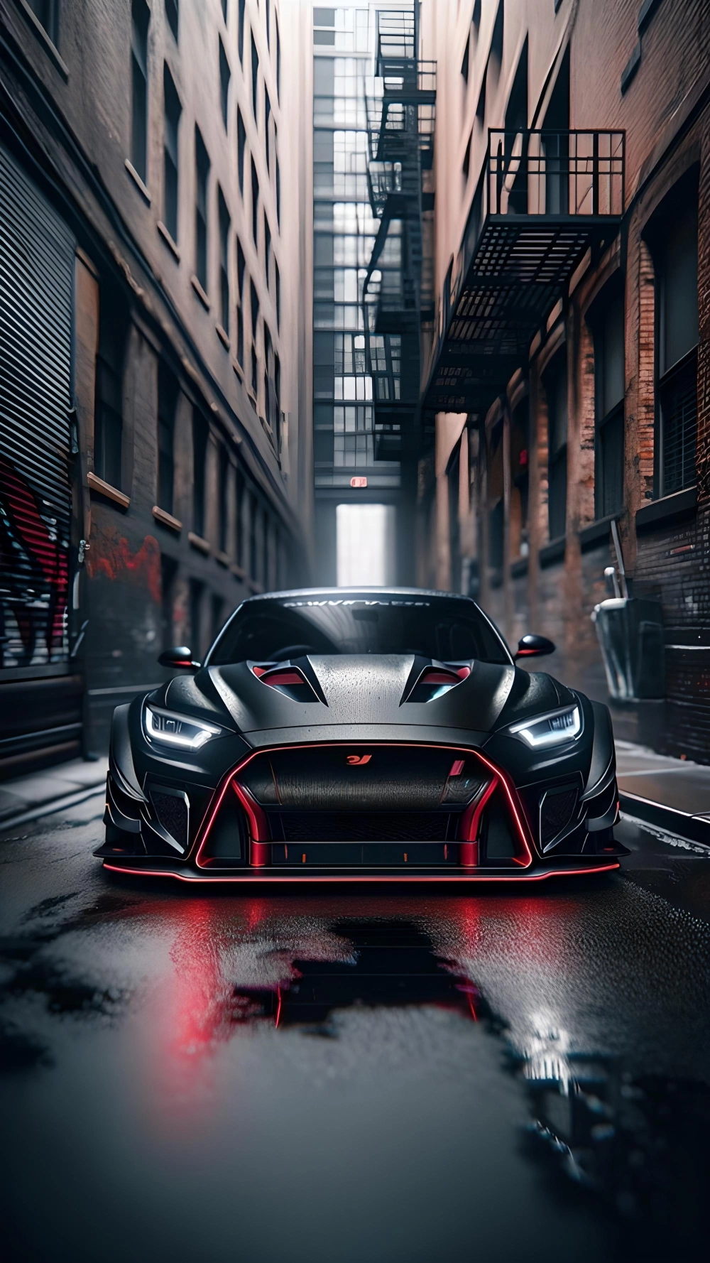 Sống động như thật với ảnh 3d hình nền xe thể thao đường phố